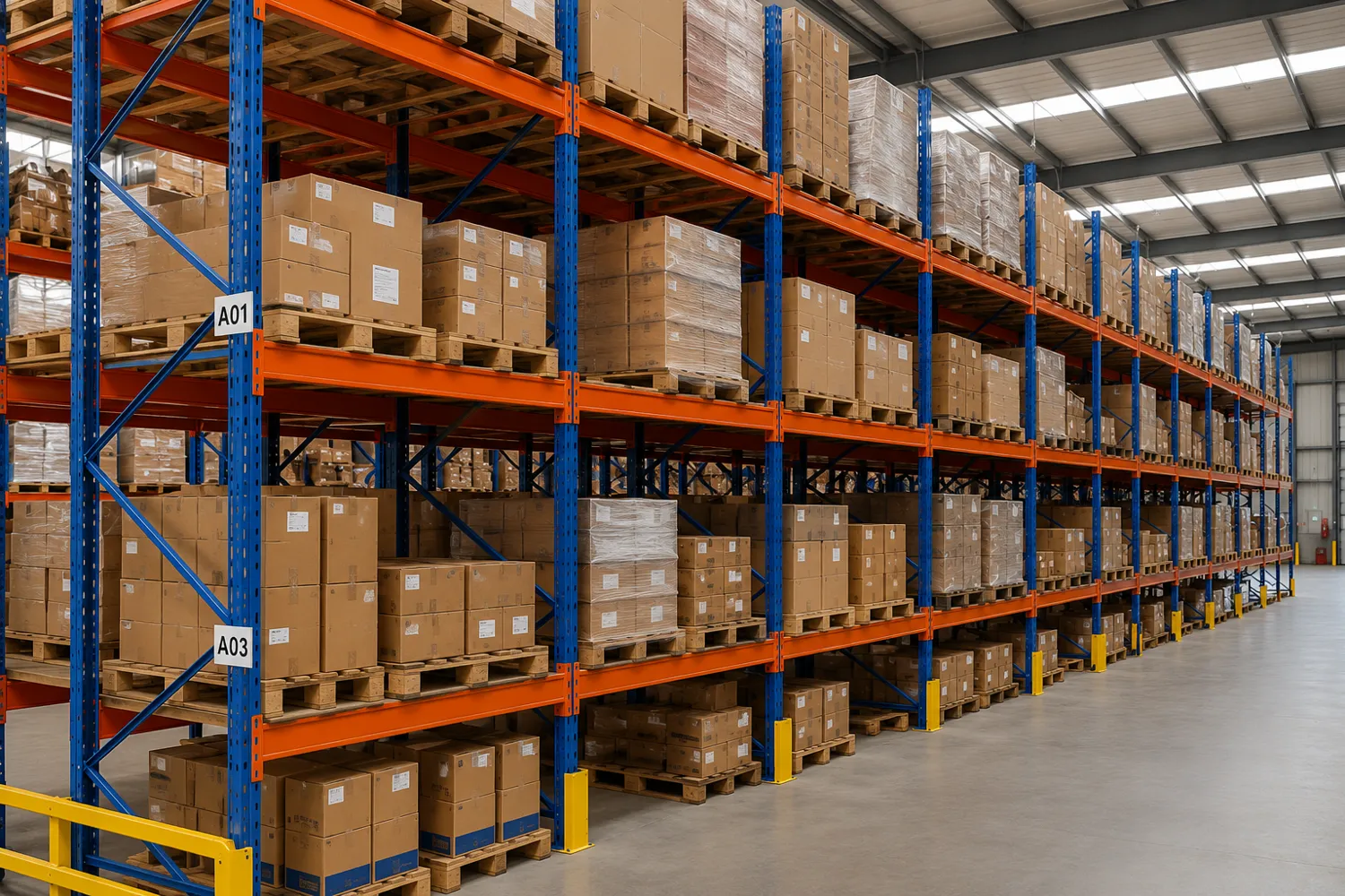 CANTILEVER RACKING WITH SHELVES